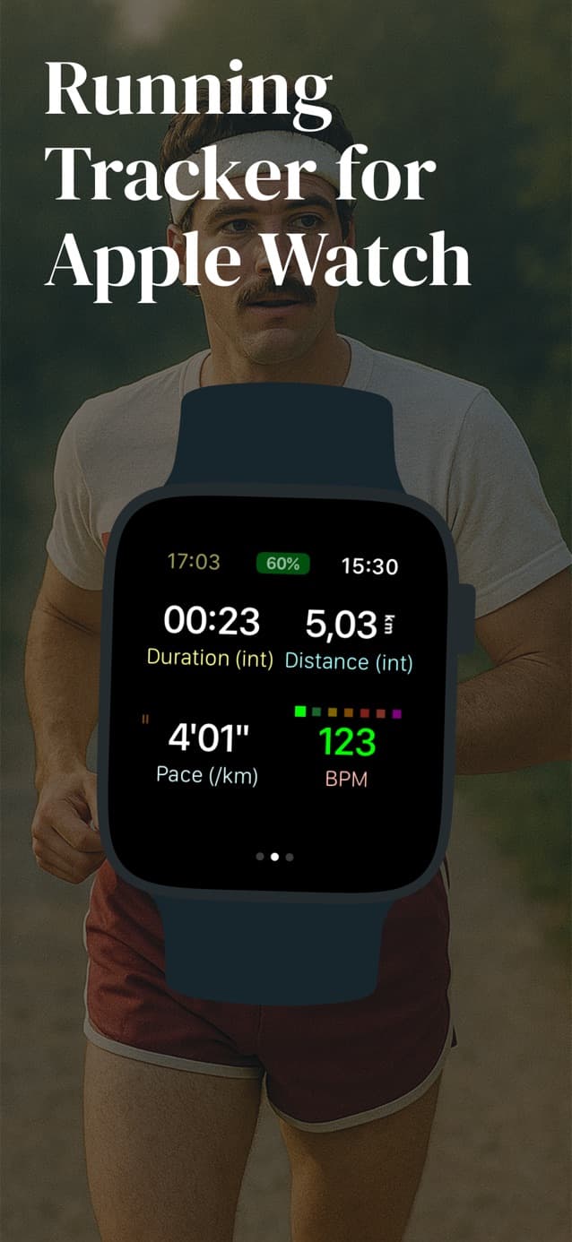 Watchletic running workout on Apple Watch