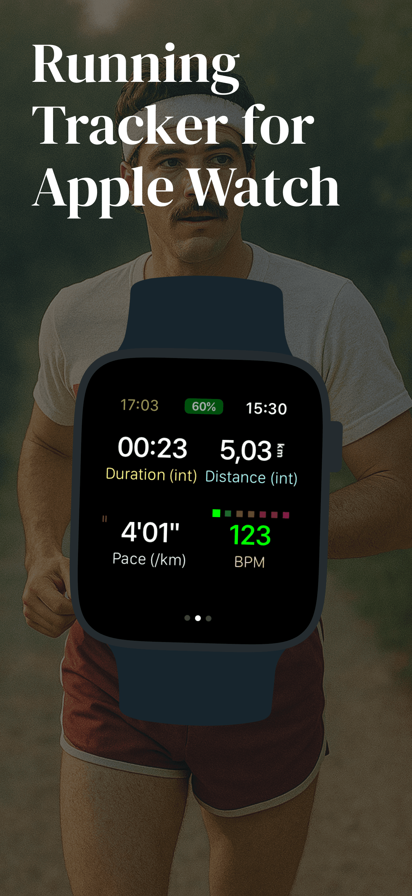 Watchletic running workout on Apple Watch